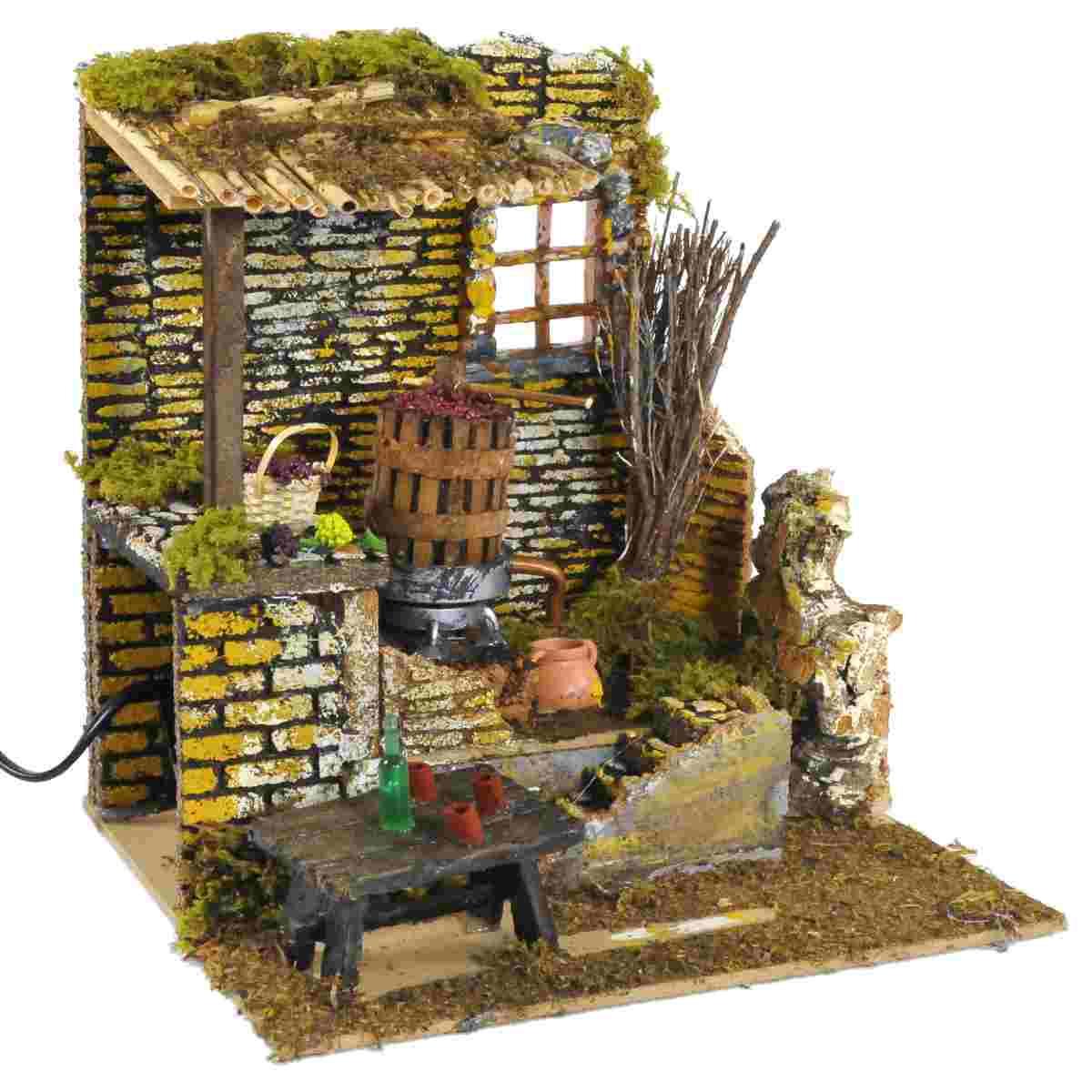 Fontana Elettrica con Torchio Uva Elettrico cm.24x21x25 | Rossi Rosa