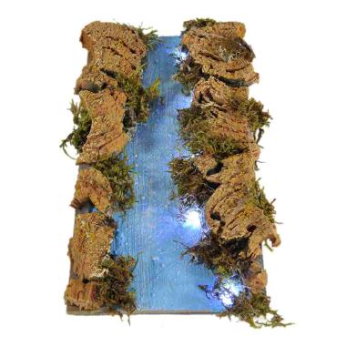 Dritto per Fiume con 5 Luci Led cm.10x22 | Rossi Rosa