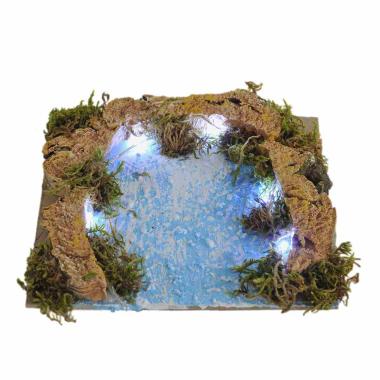 Finale per Fiume con 5 Luci Led cm.14x13 | Rossi Rosa