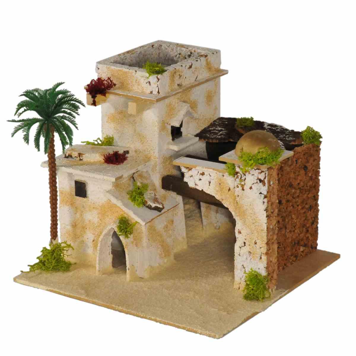 Minareto Arabo con Cupola e Palma cm.24x21x19 | Rossi Rosa