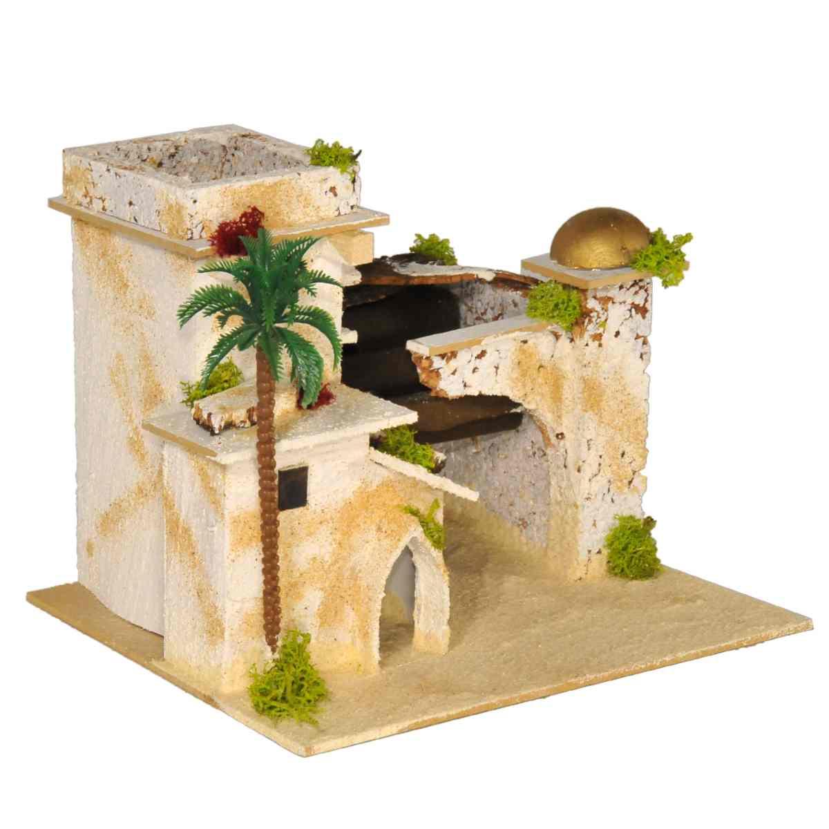 Minareto Arabo con Cupola e Palma cm.24x21x19 | Rossi Rosa