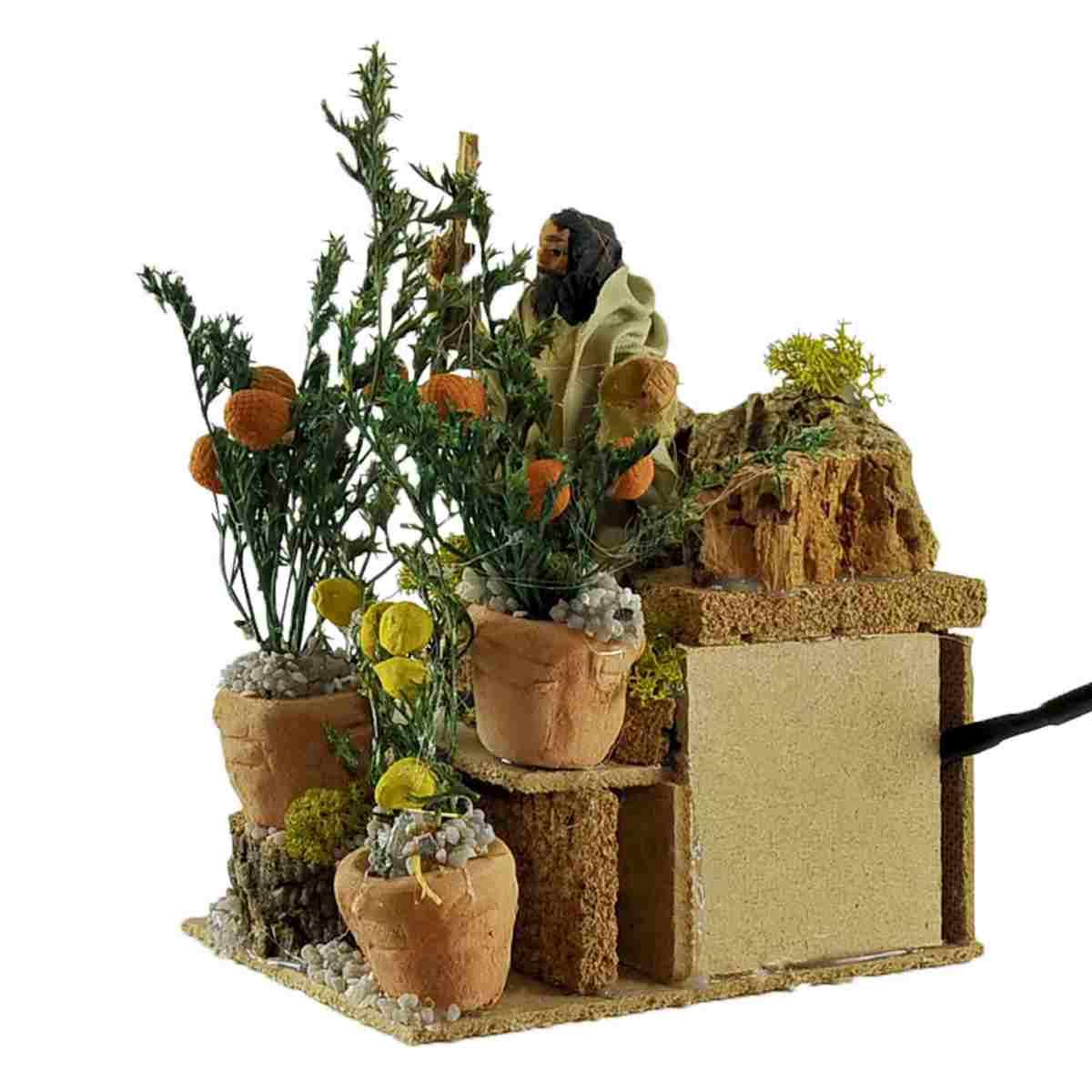 Statua con Movimento - Giardiniere cm.10 | Rossi Rosa