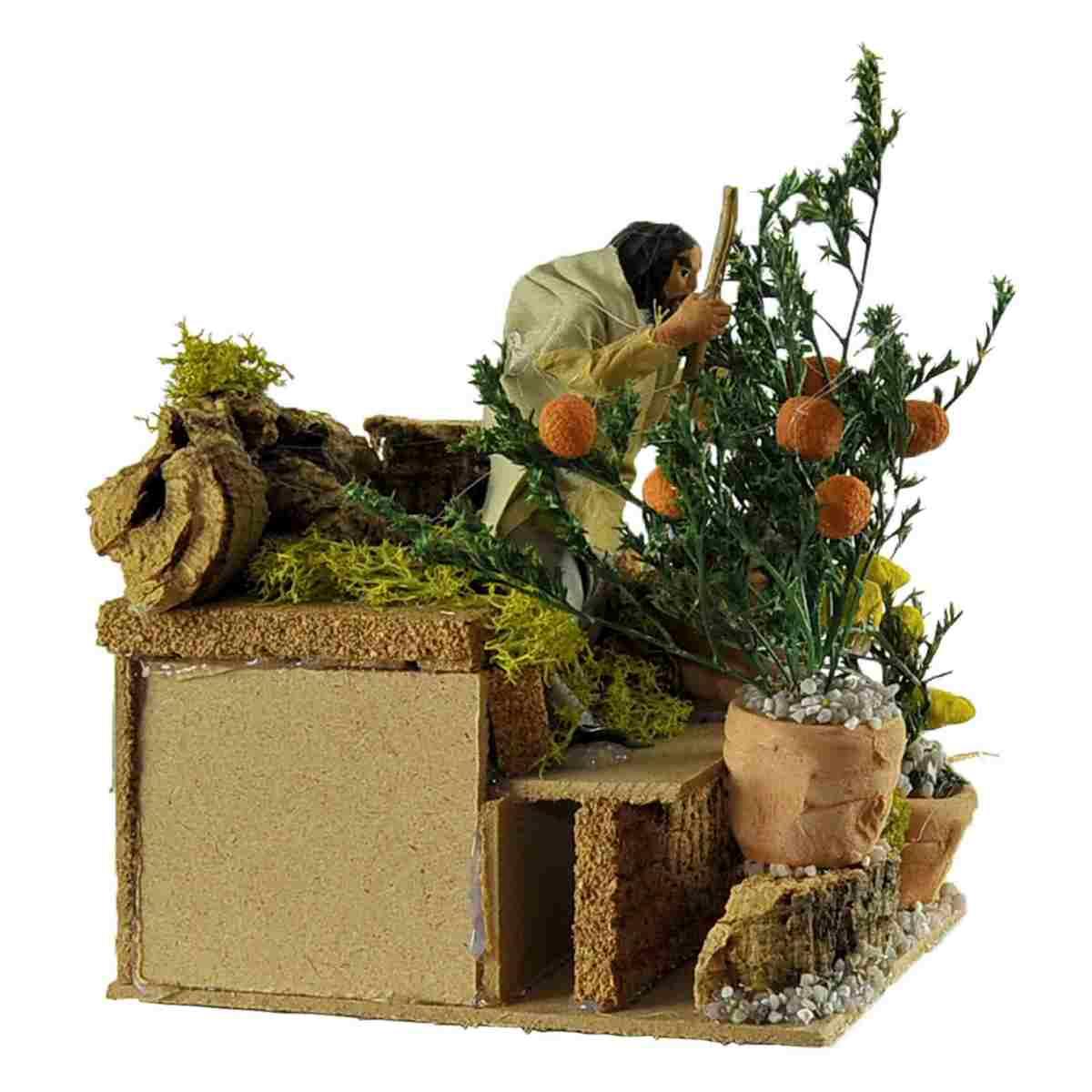 Statua con Movimento - Giardiniere cm.10 | Rossi Rosa