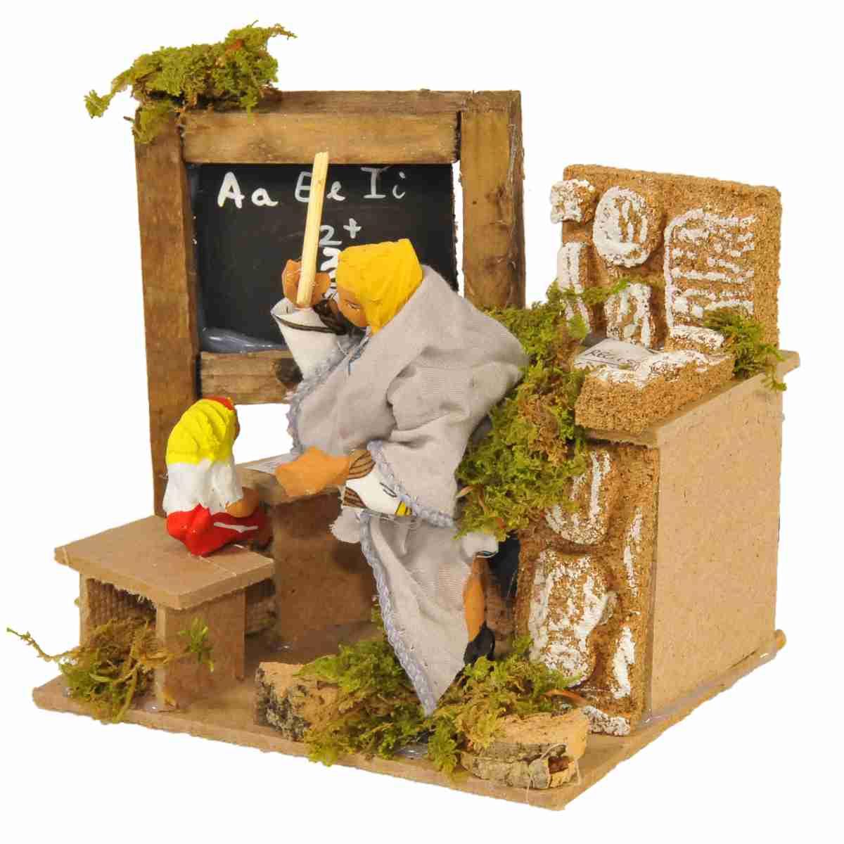 Statua con Movimento - Maestra con Lavagna cm.10 | Rossi Rosa