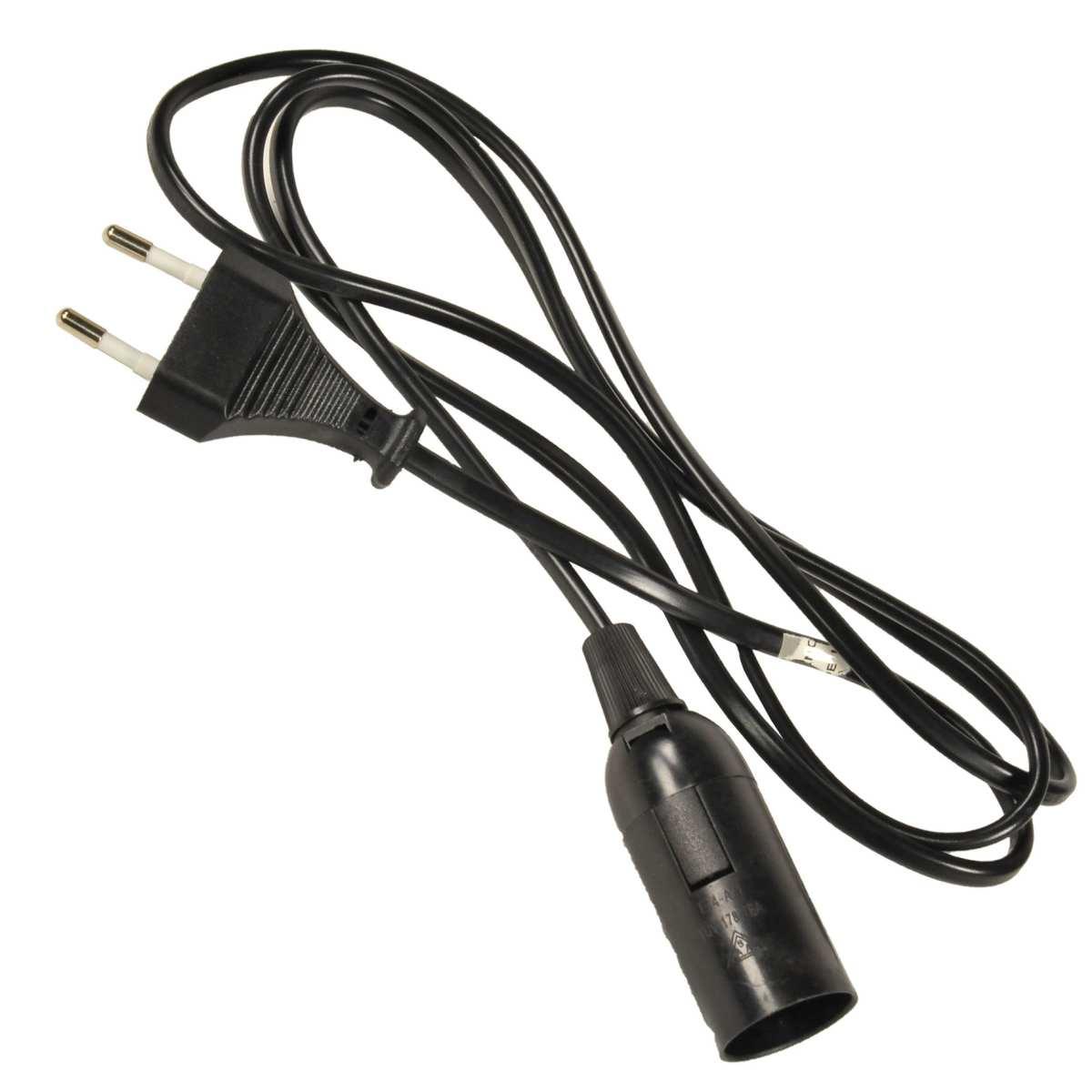 Cablaggio E14 220V Nero cm.150 | Rossi Rosa