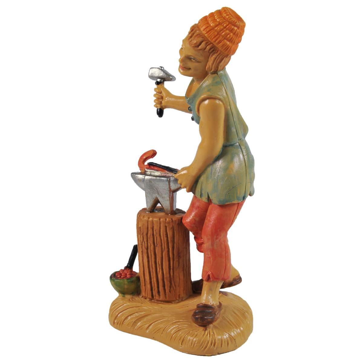 Statua cm.10 Maniscalco con Incudine | Rossi Rosa