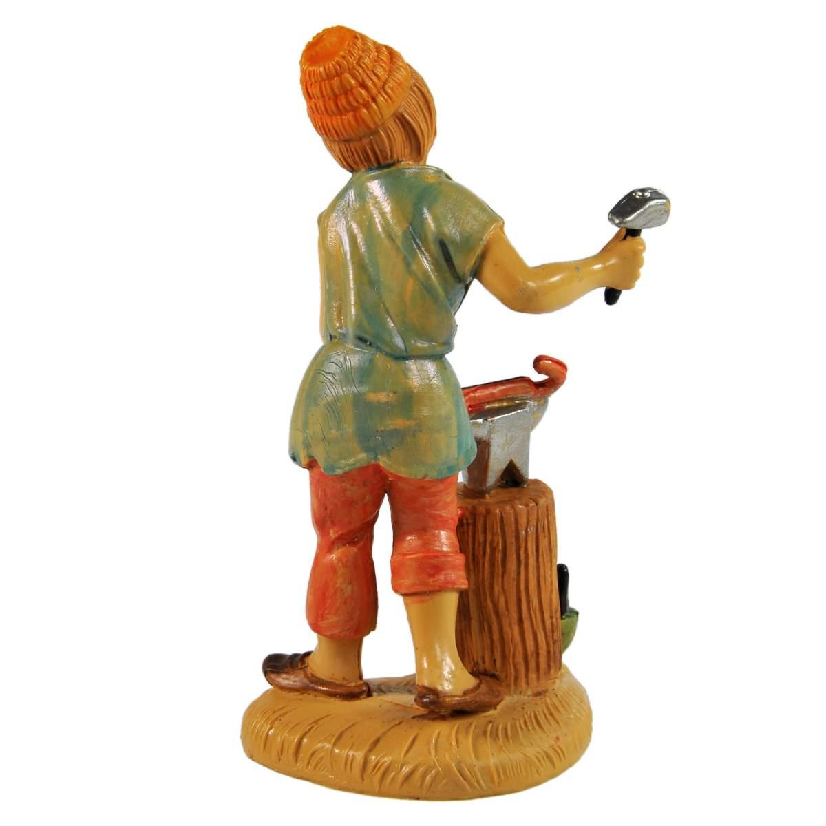 Statua cm.10 Maniscalco con Incudine | Rossi Rosa