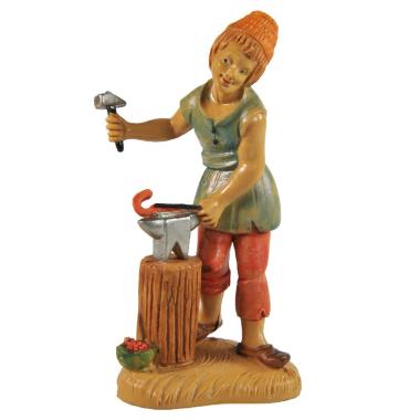 Statua cm.10 Maniscalco con Incudine | Rossi Rosa