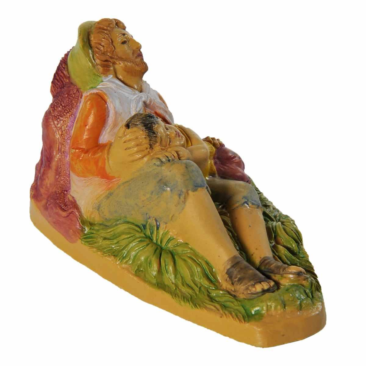 Statua cm.10 Dormiente con Bambino | Rossi Rosa