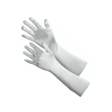 Guanti Lunghi Argento Satinati cm.40 |Orlob