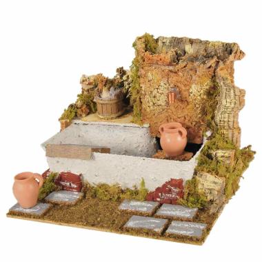 Fontana Elettrica con Brocche cm.24 | Rossi Rosa