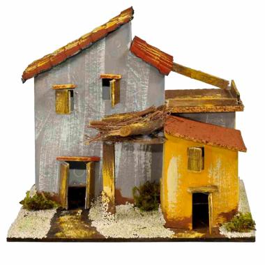 Casetta Doppia cm.20x14x18 | Rossi Rosa