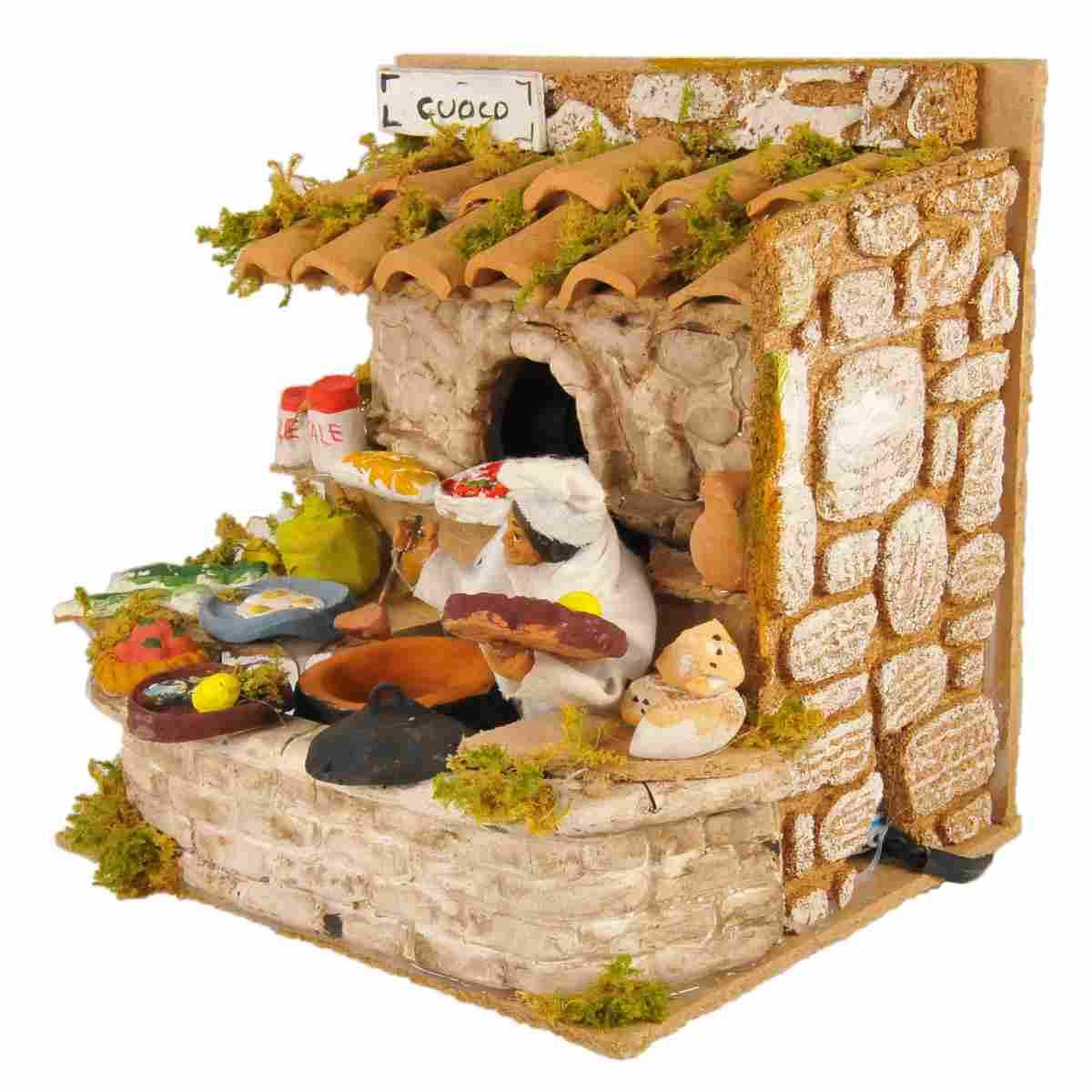 Statua con Movimento - Cuoco cm.12 | Rossi Rosa