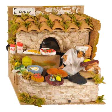 Statua con Movimento - Cuoco cm.12 | Rossi Rosa