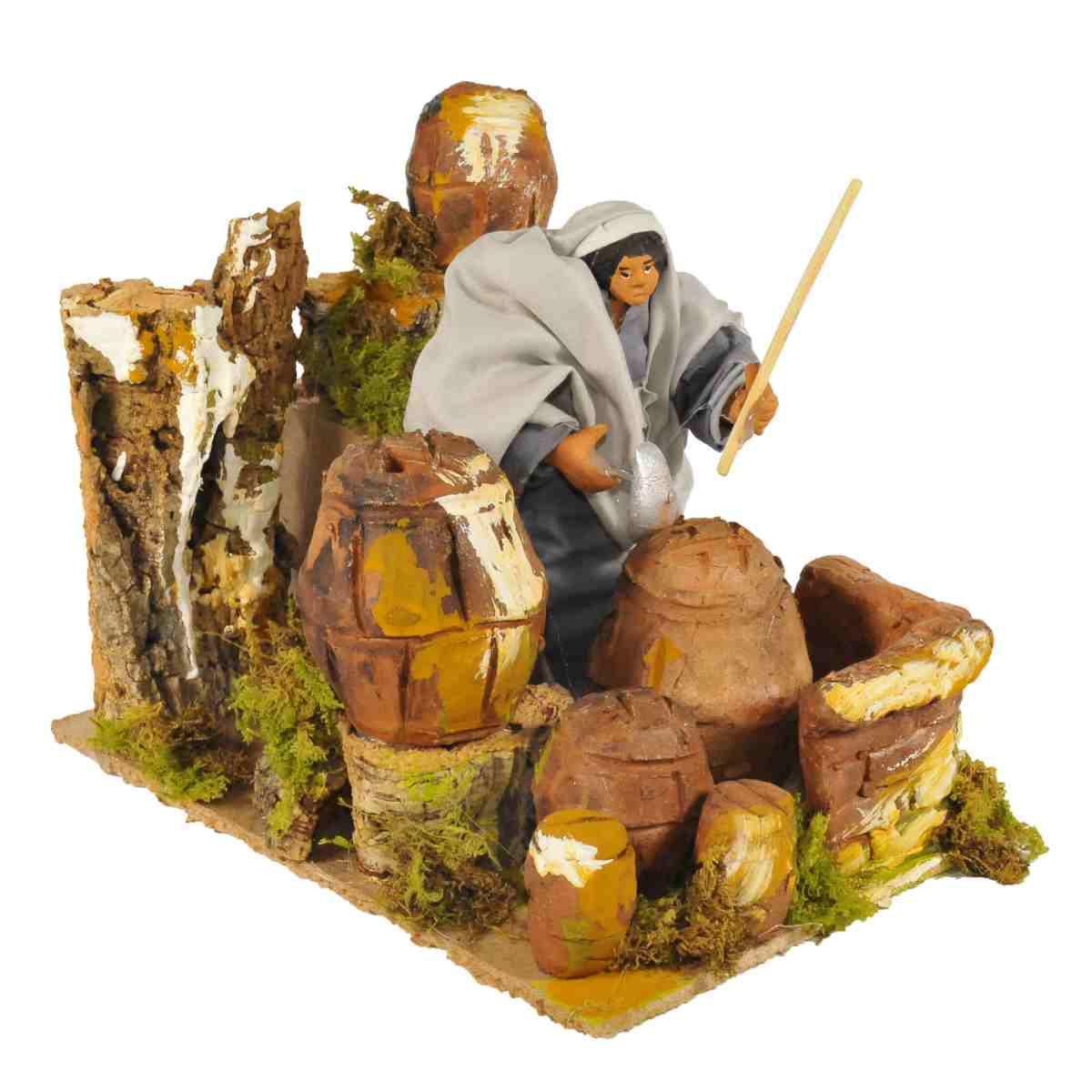 Statua con Movimento - Bottaio cm.12 del Martello cm.20x14x16 | Rossi Rosa