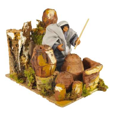 Statua con Movimento - Bottaio cm.12 del Martello cm.20x14x16 | Rossi Rosa