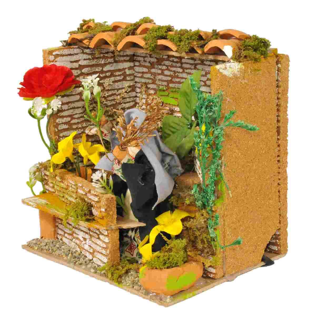 Statua con Movimento - Fioraia cm.12 | Rossi Rosa