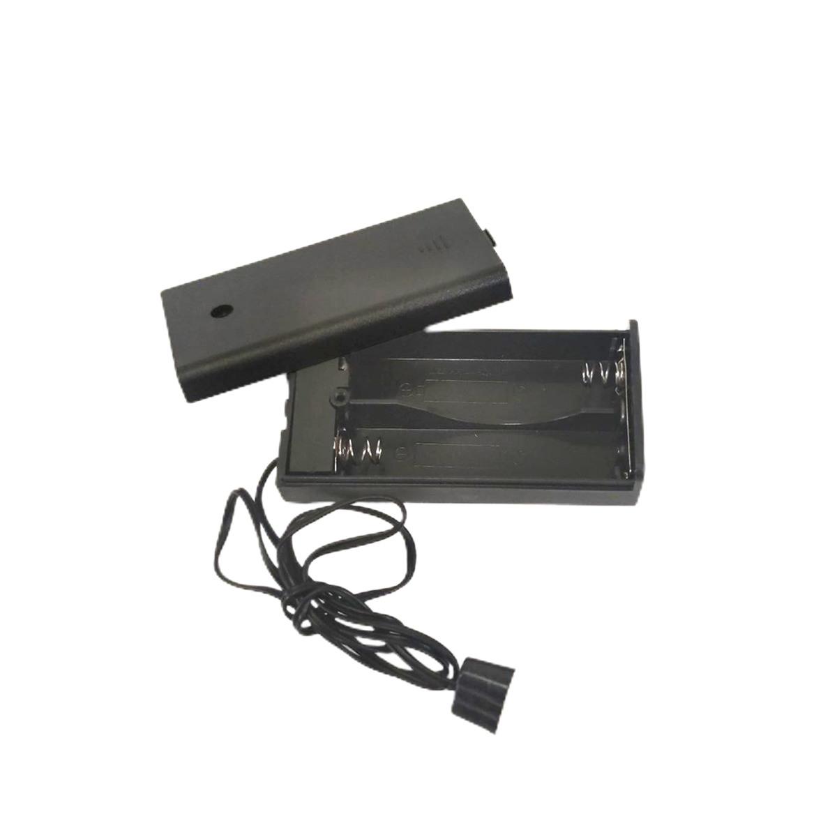 Porta Batterie Stilo AA Colore Nero con Presa 3,5V | Rossi Rosa