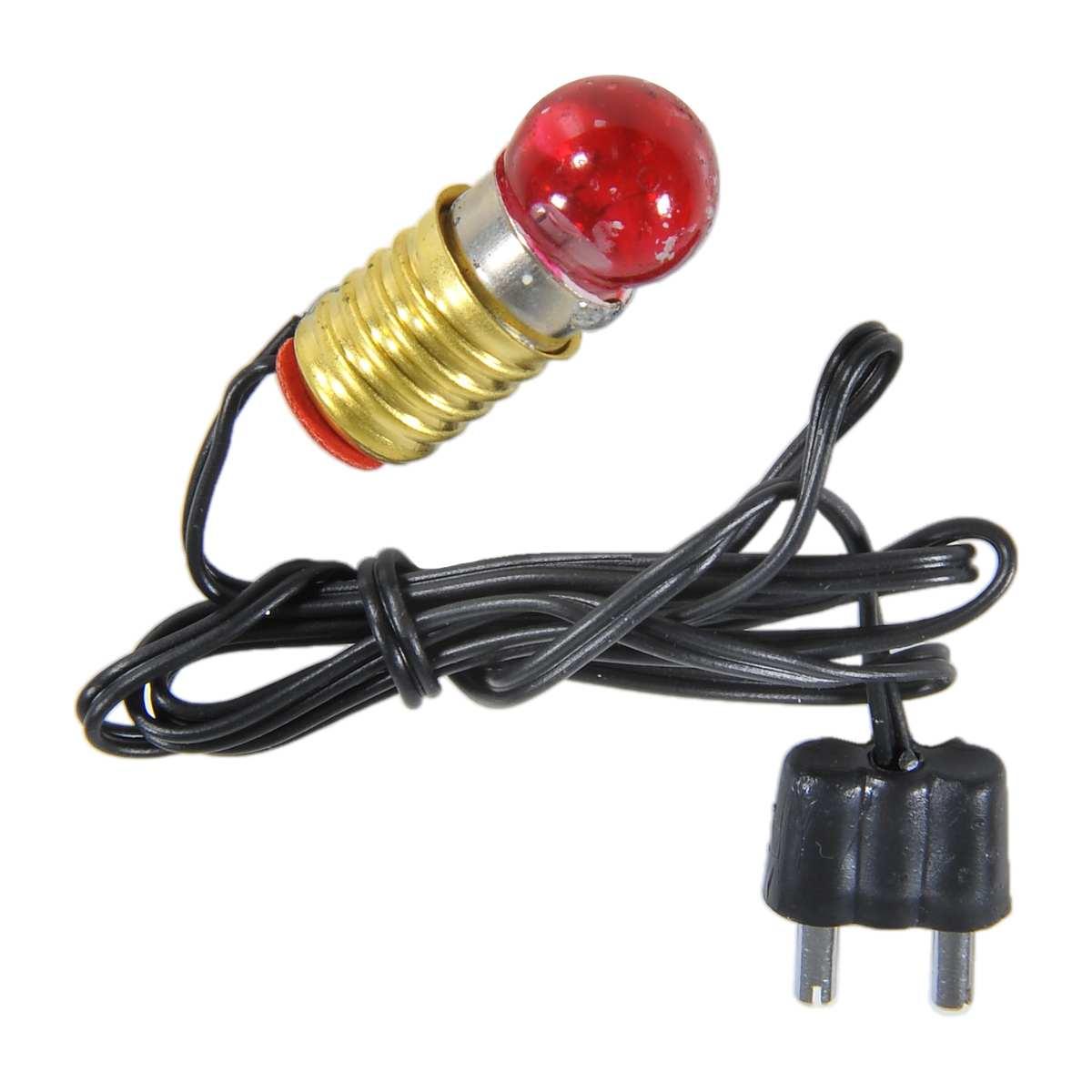 Cablaggio con Lampadina E10 Rossa 3,5V Cavo Nero | Rossi Rosa