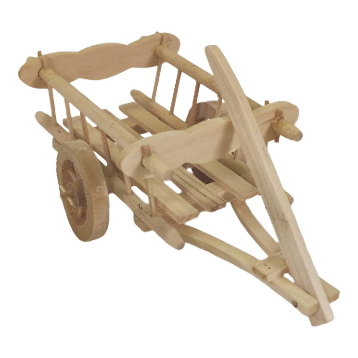 Carretto Legno con 2 Ruote Contadino cm.8x24x5,5 | Rossi Rosa