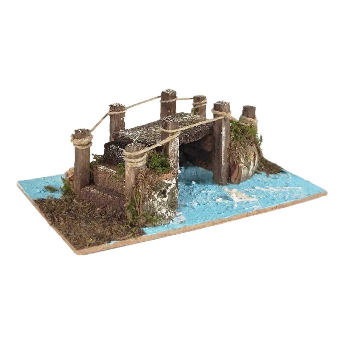 Ponte Legno su Fiume cm.30x12xH7 | Rossi Rosa