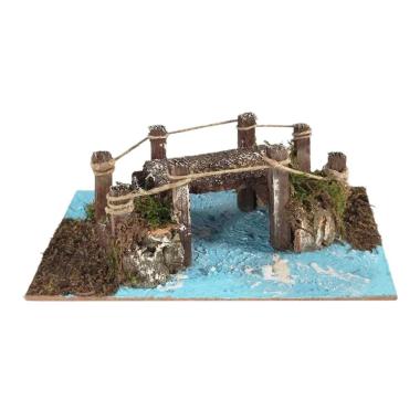 Ponte Legno su Fiume cm.30x12xH7 | Rossi Rosa