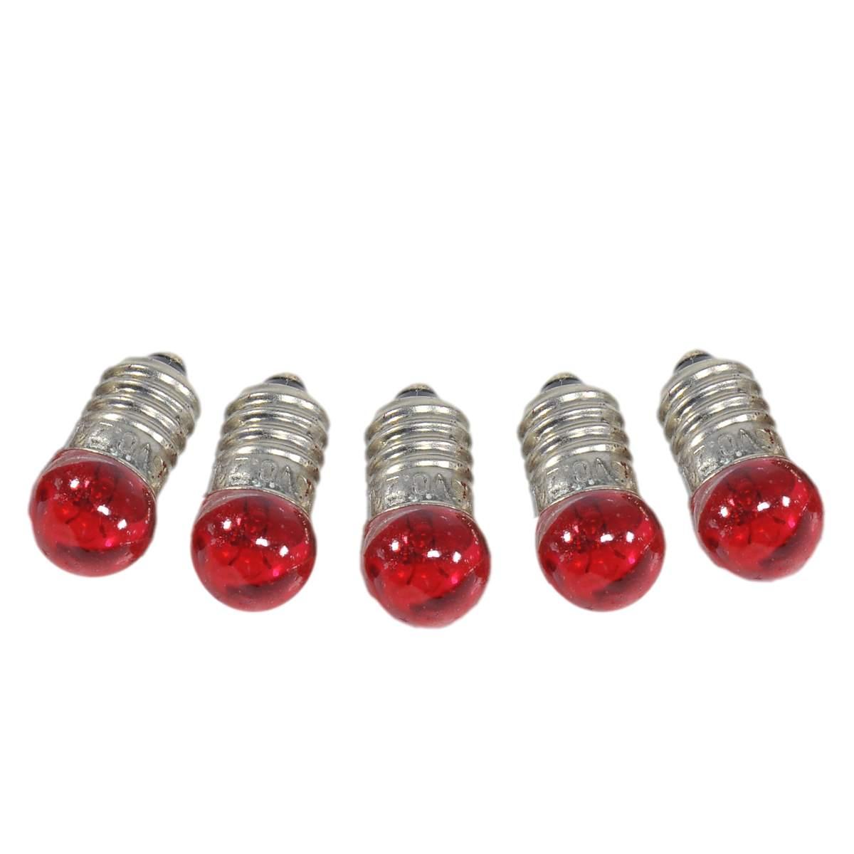 Lampadina E10 Rossa 3,5V Set pz.5 | Rossi Rosa