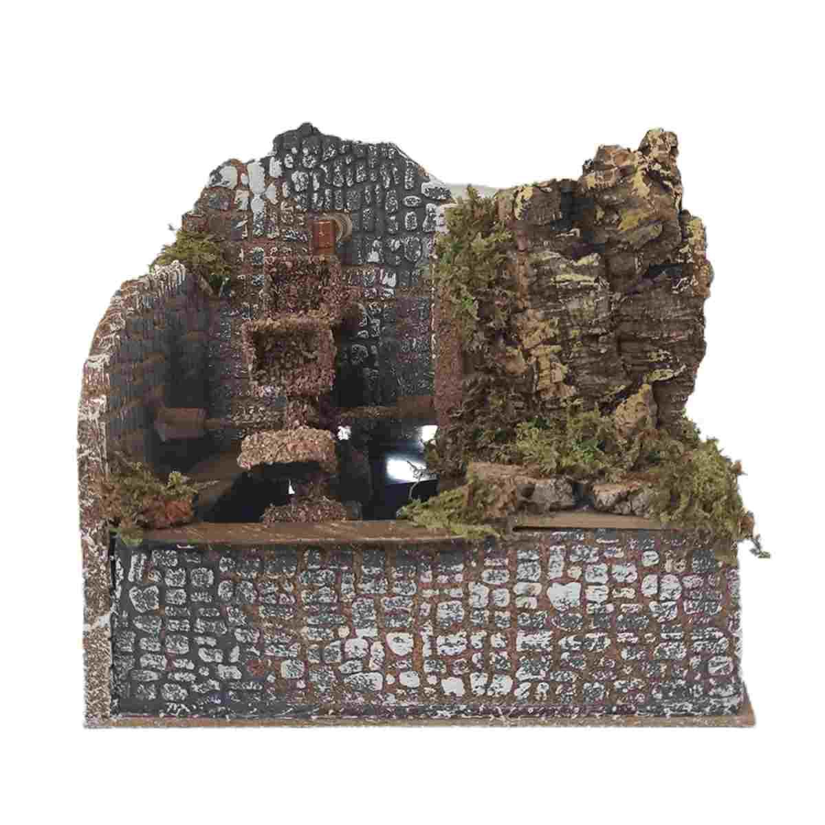 Mulino Acqua Elettrico cm.20x14x18 | Rossi Rosa