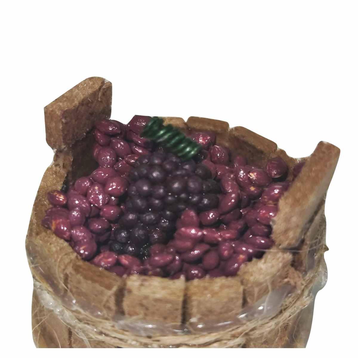 Cesta Alimenti Uva Nera cm.3x3,5 | Rossi Rosa