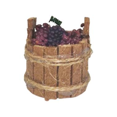 Cesta Alimenti Uva Nera cm.3x3,5 | Rossi Rosa