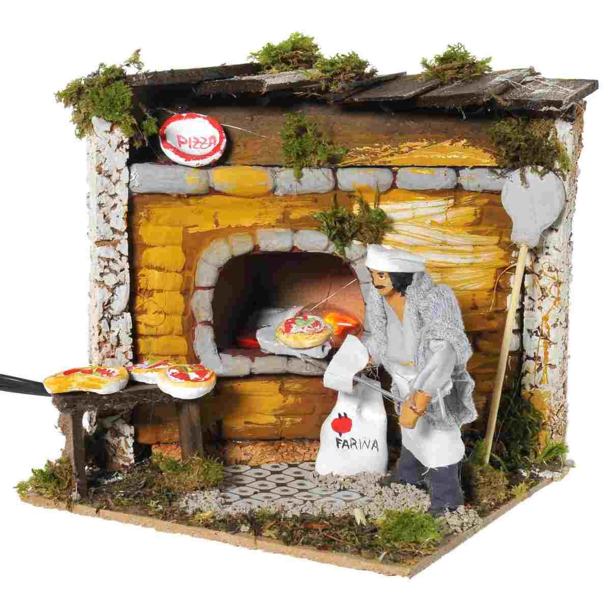 Statua con Movimento - Pizzaiolo cm.10 | Rossi Rosa