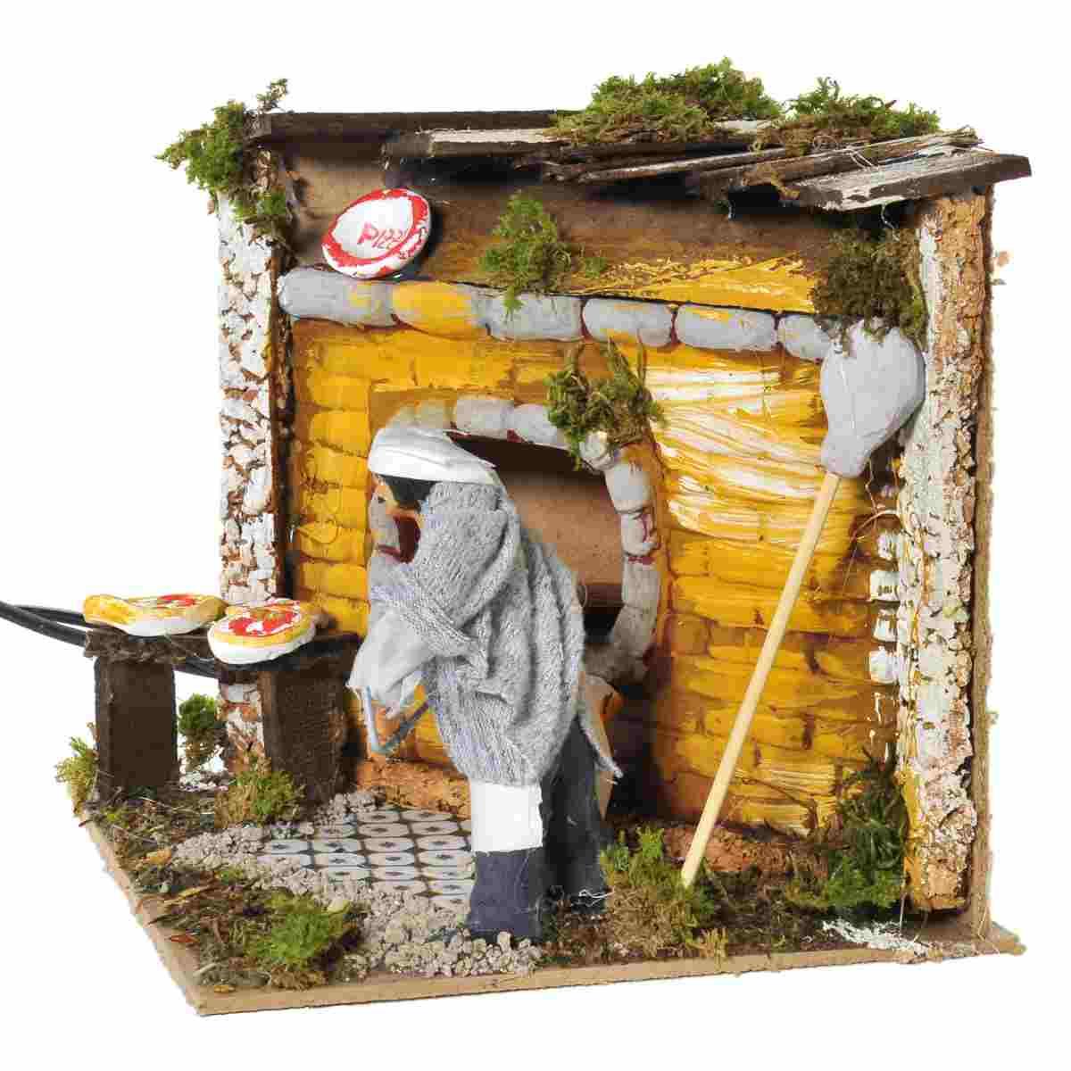 Statua con Movimento - Pizzaiolo cm.10 | Rossi Rosa