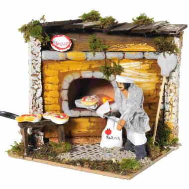 Statua con Movimento - Pizzaiolo cm.10 | Rossi Rosa