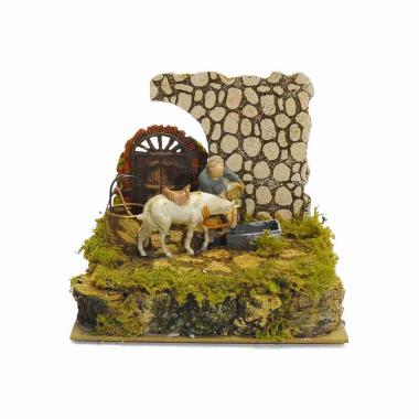 Abbeveratoio Cavallo con Fontana Acqua cm.25x22 | Rossi Rosa