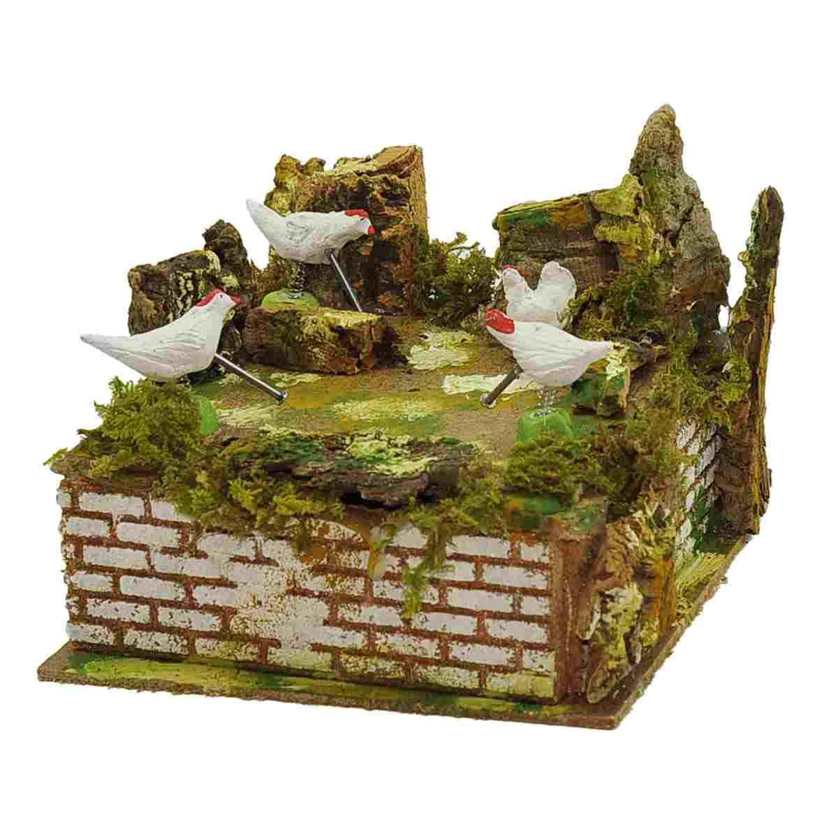 Galline con Movimento cm.17x17x15 | Rossi Rosa