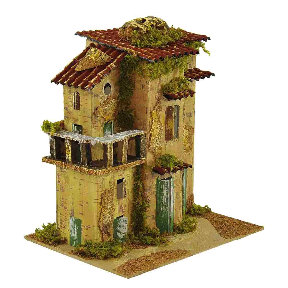 Casetta con Balcone cm.21x15xH23 | Rossi Rosa