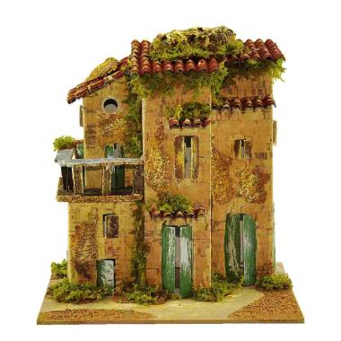 Casetta con Balcone cm.21x15xH23 | Rossi Rosa