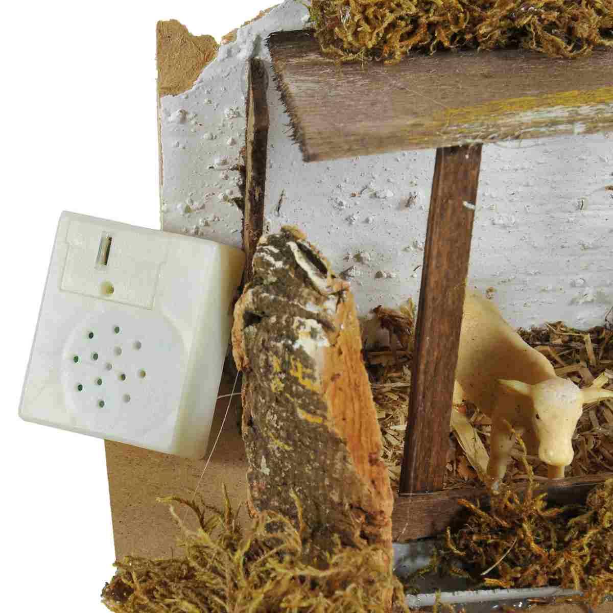 Animali Mucche con Recinto e Verso cm.20x14x12 | Rossi Rosa