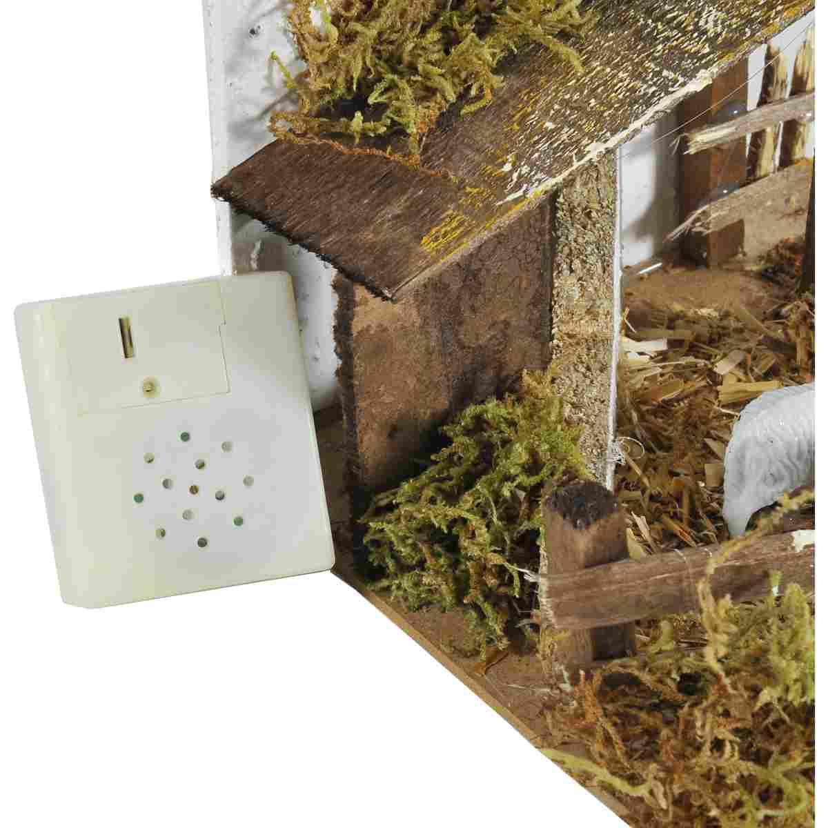 Animali Pecore con Recinto e Verso cm.20x14x12 | Rossi Rosa