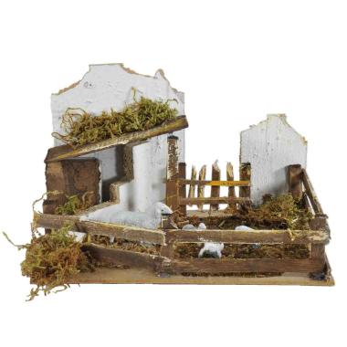 Animali Pecore con Recinto e Verso cm.20x14x12 | Rossi Rosa