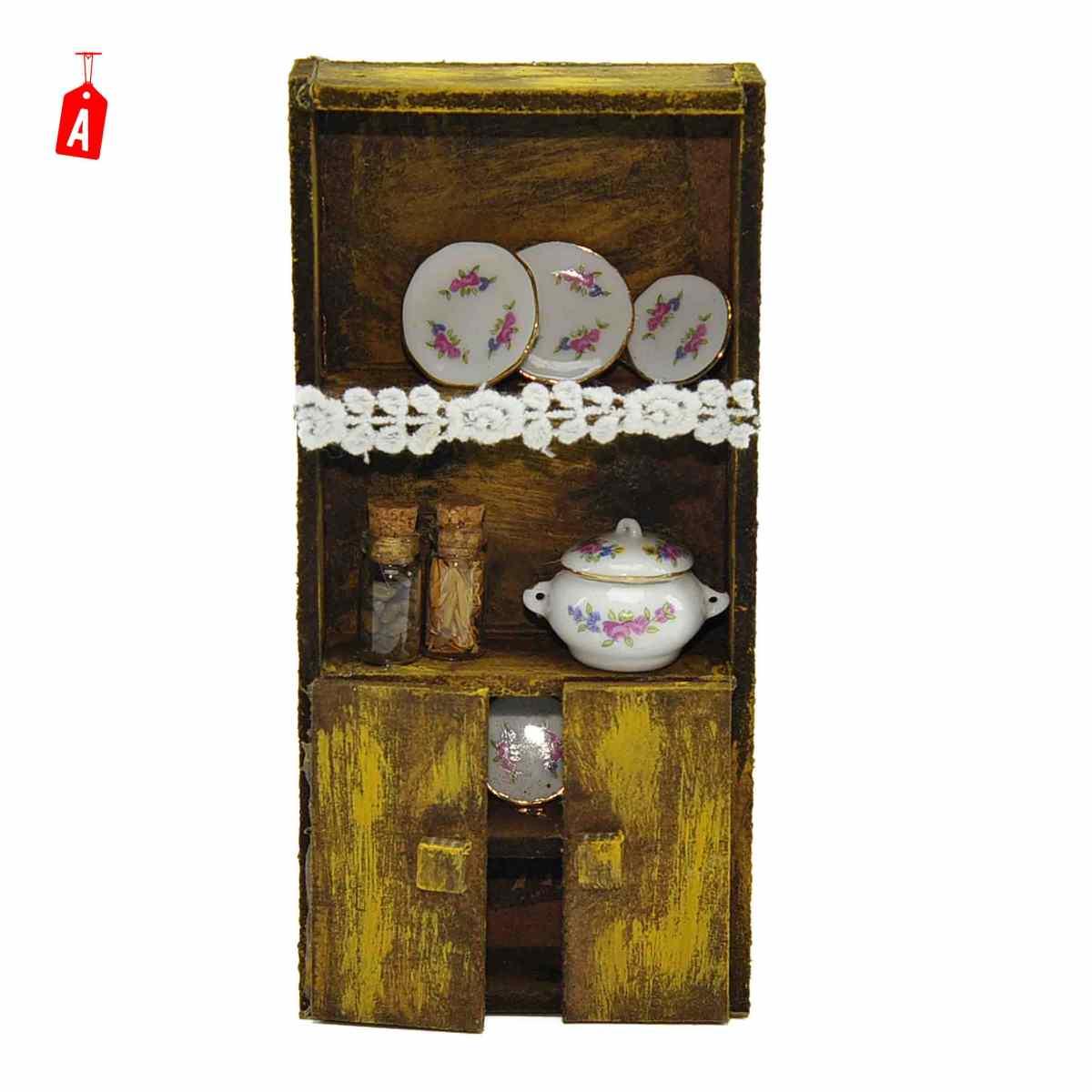 Credenza con Accessori in Porcellana cm.7,5x3x16 (Disp. 3 Modelli) | Rossi Rosa