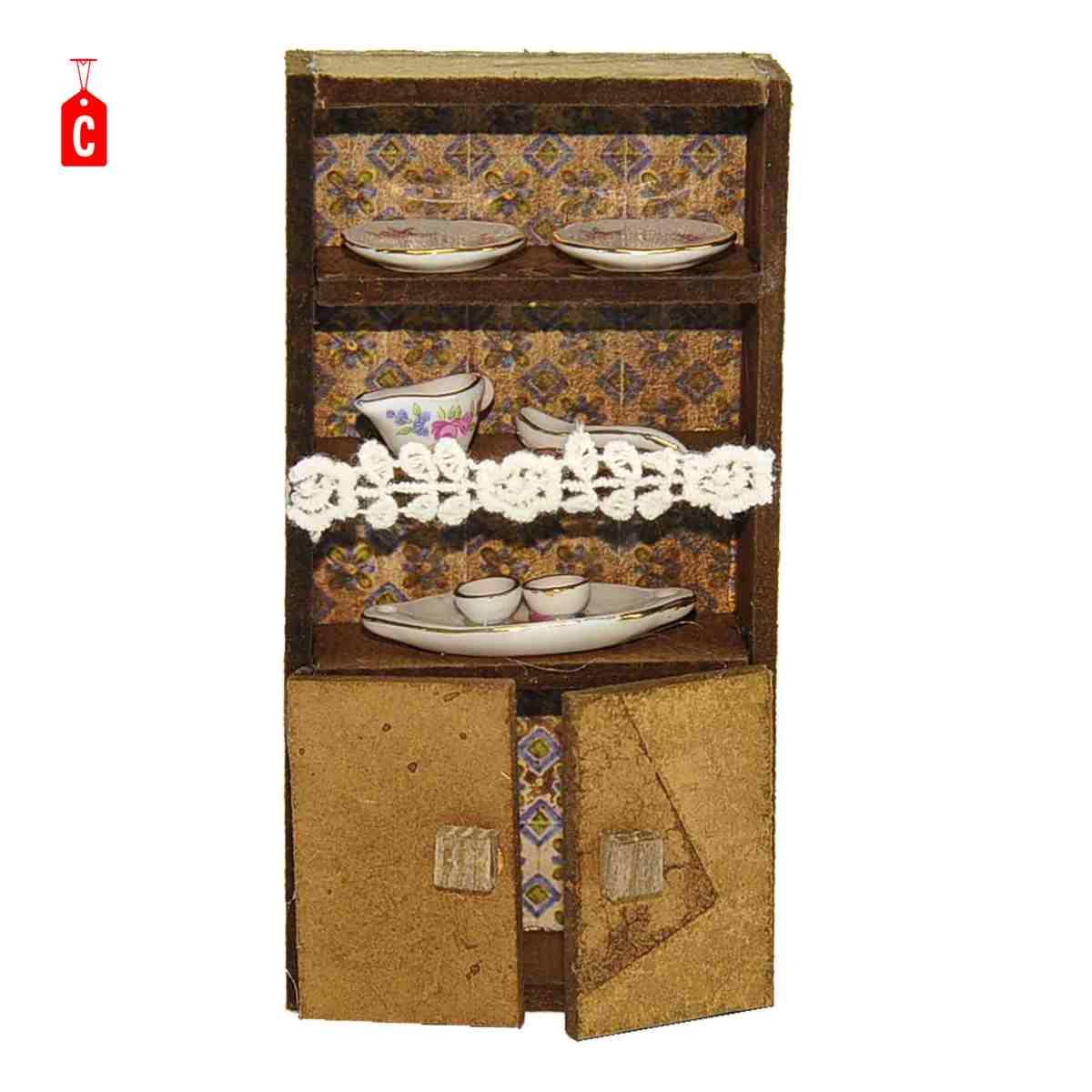 Credenza con Accessori in Porcellana cm.7,5x3x16 (Disp. 3 Modelli) | Rossi Rosa