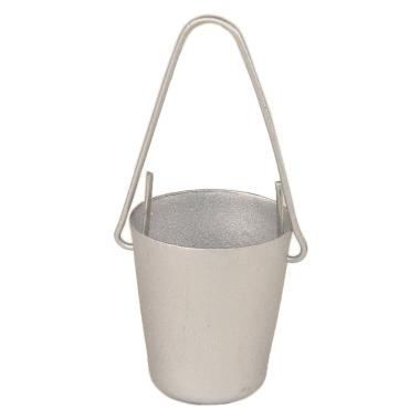 Secchio Metallo Argento con Manico mm.25x20 | Rossi Rosa
