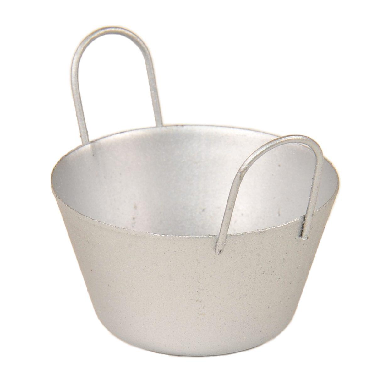 Bacinella Metallo con Manici Argento cm.4x2 | Rossi Rosa