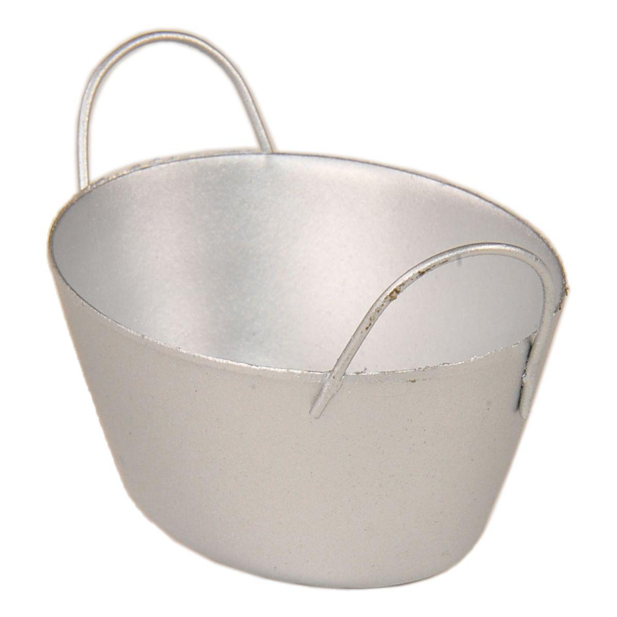 Bacinella Ovale Metallo con Manici Argento cm.5x2x4 | Rossi Rosa