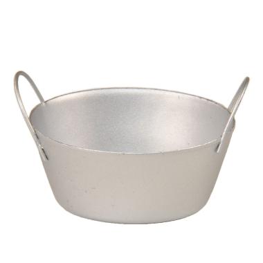 Bacinella Ovale Metallo con Manici Argento cm.5x2x4 | Rossi Rosa