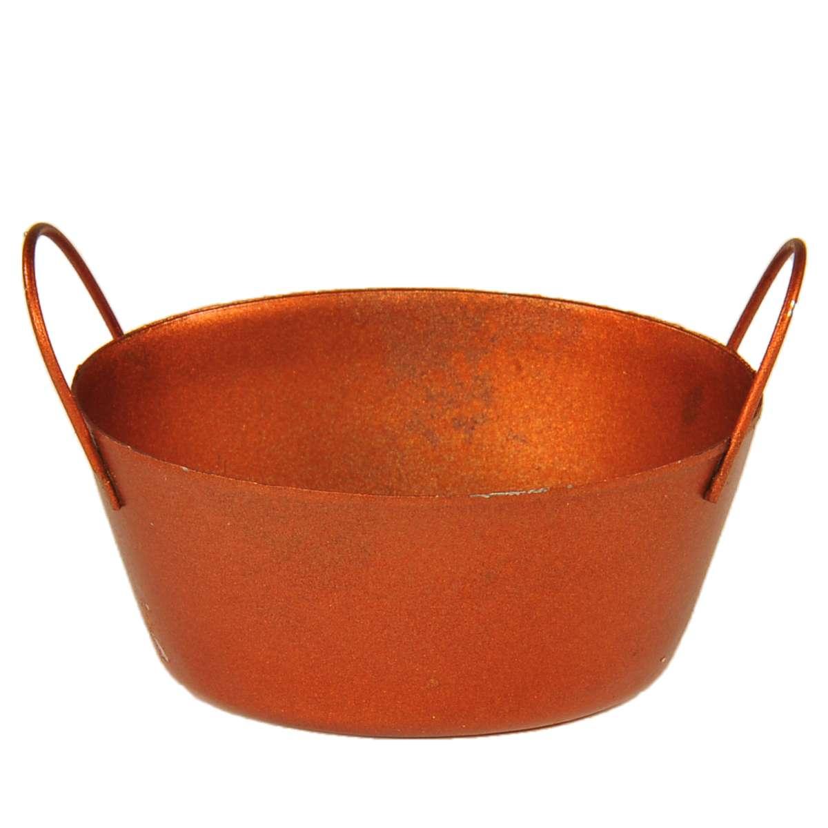 Bacinella Metallo Rame Invecchiato cm.4x2x5 | Rossi Rosa