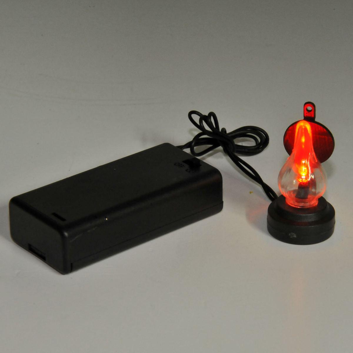 Lanterna con Luce Rossa Batteria 3V cm.3x4 | Rossi Rosa