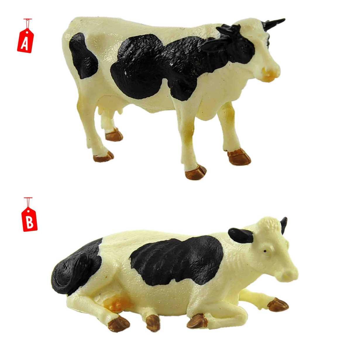 Animali Mucca cm.11xH7,5/5 2 Modelli | Rossi Rosa