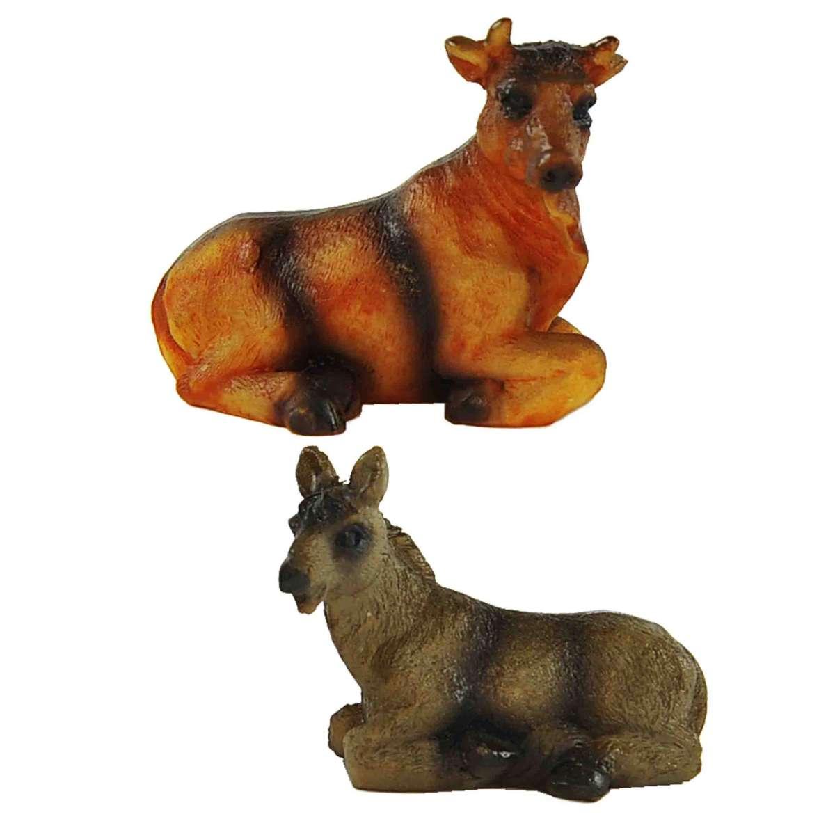 Animali Bue e Asino cm.6x3xH4,5 set pz.2 | Rossi Rosa